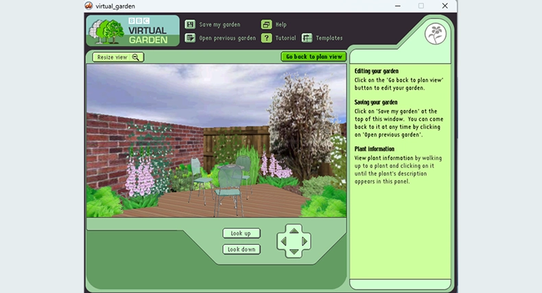 Screenshot von Virtual Garden