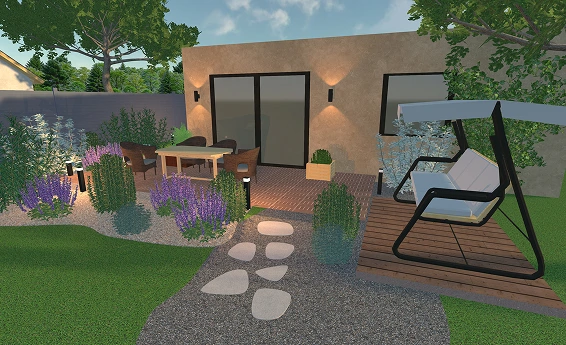 Terrace with outdoor furniture