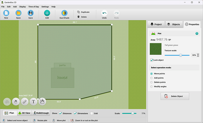 Draw a property plan