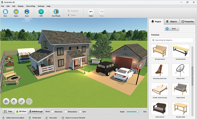 Adding buildings and outdoor decorations