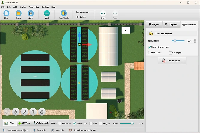 Adding irrigation components