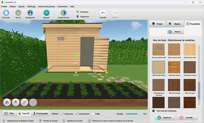 Choisissez un modèle d'abri de jardin et personnalisez-le