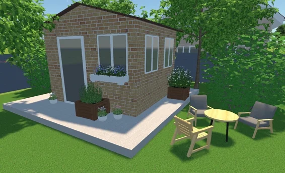 Brick building