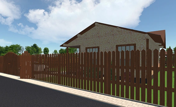 Brown wooden fence