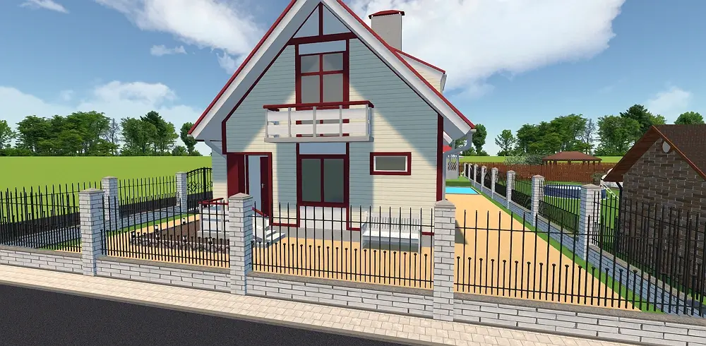 White Brick Fence