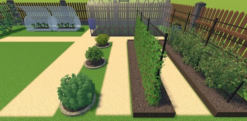 Sand paths between beds