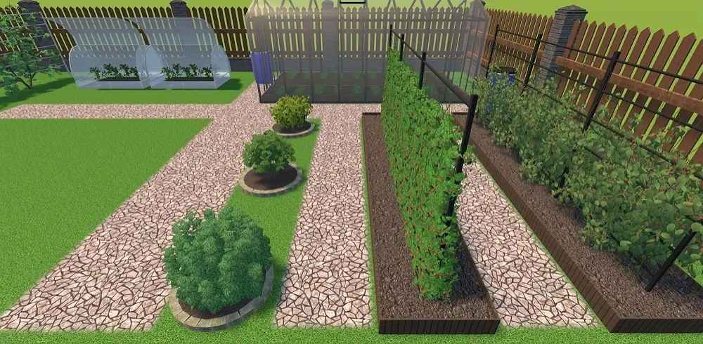 Gray-brown stone paths
