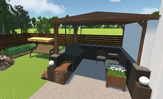Pergola adossée