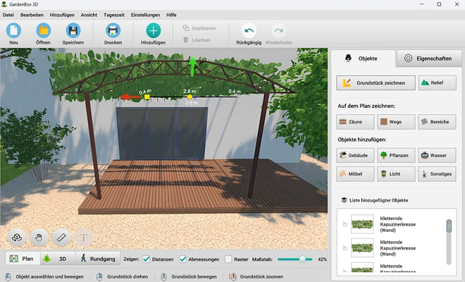 Passen Sie Konstruktion und Stil der Terrasse an